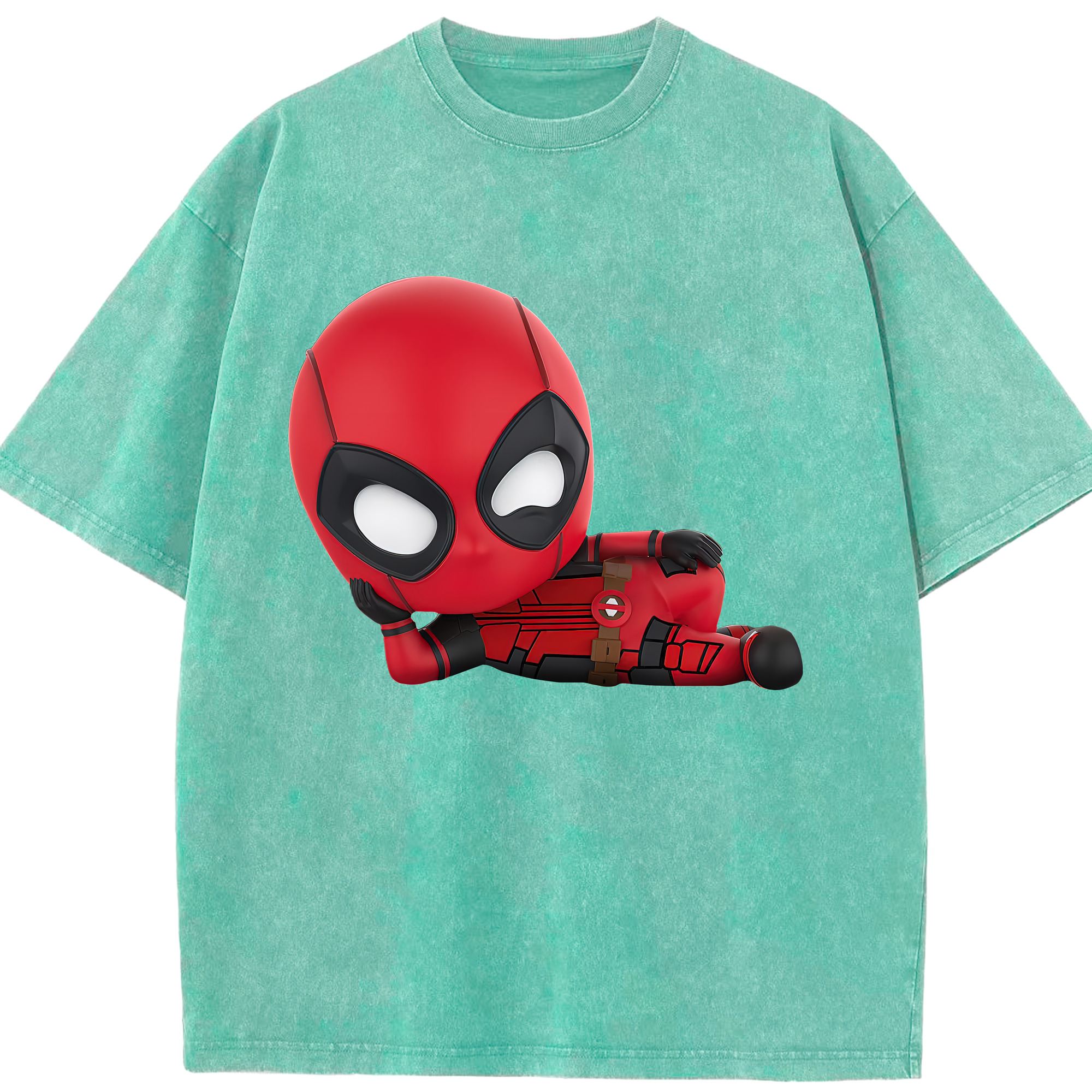 （画像用） Deadpool デッドプール 綿100% ヴィンテージ風 半袖Tシャツ（フロントプリント）